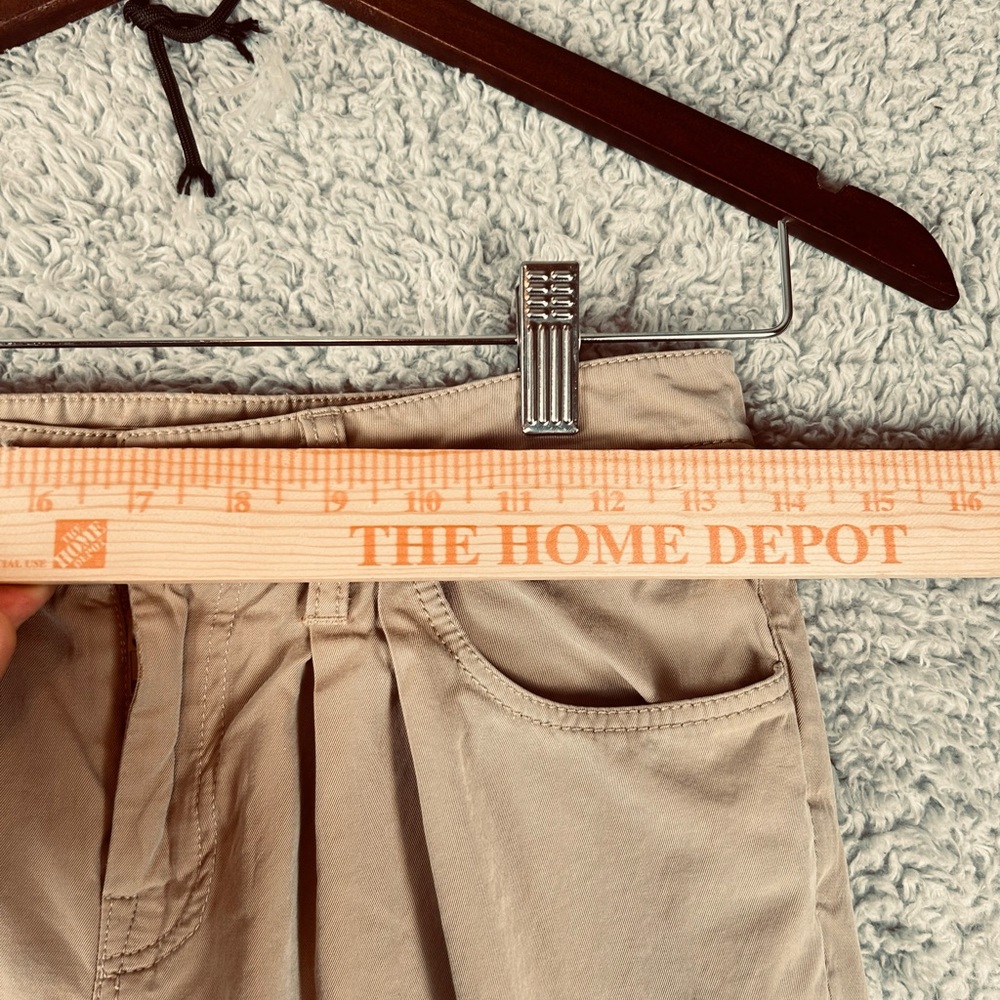 Burberry Brit Cotton Khaki Pleated Zip Fly Pants Size 2 - Picture 7 of 16